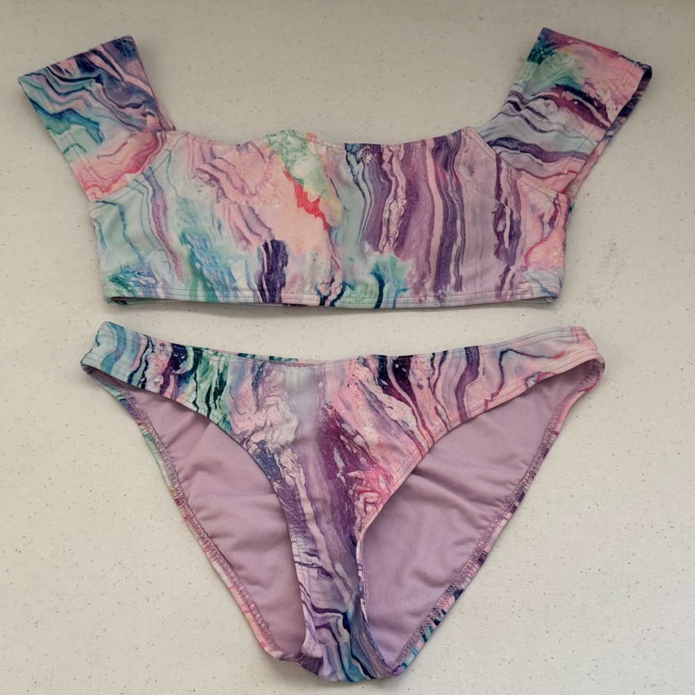 Envy Swimwear Two-Piece Swimsuit Tropical Paradise Size S